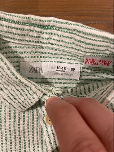 12-18 Ay Beden ZARA KETEN GÖMLEK