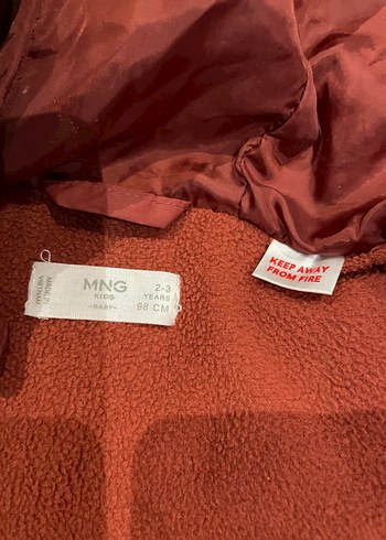 MANGO,Kapüşonlu Bordo Erkek Çocuk Mont - Görsel 4