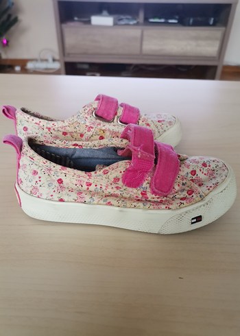 Tommy Hilfiger kız Çocuk Pembe Çiçekli Cırt Cırtlı Spor Ayakkabı - Görsel 3