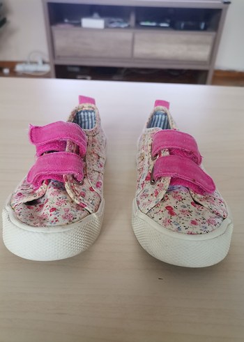 Tommy Hilfiger kız Çocuk Pembe Çiçekli Cırt Cırtlı Spor Ayakkabı - Görsel 4