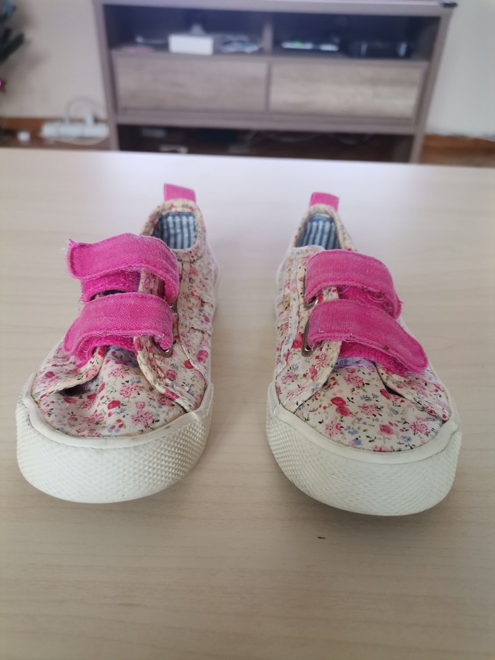 Tommy Hilfiger kız Çocuk Pembe Çiçekli Cırt Cırtlı Spor Ayakkabı - Görsel 4