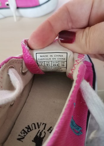 Ralfh loiren  pembe Kadın Spor Ayakkabı Elastik Bağcıklı - Görsel 6