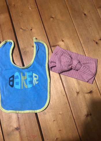 Mavi Baskılı Bebek Önlüğü - Görsel 2