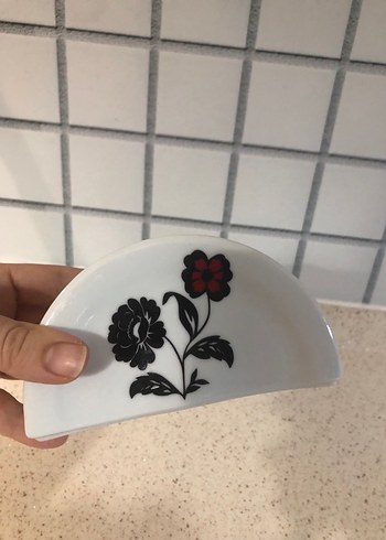 Çiçek Desenli Beyaz Peçetelik - Görsel 2