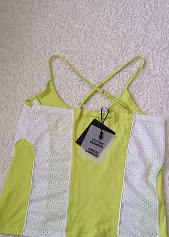 Sarı Askısız Mini Spor Üst - Görsel 3