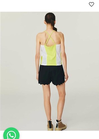 Sarı Askısız Mini Spor Üst - Görsel 2