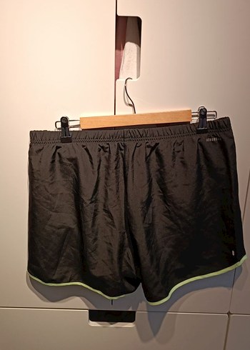 Siyah Elastik Bel Mini Spor Şort - Görsel 4