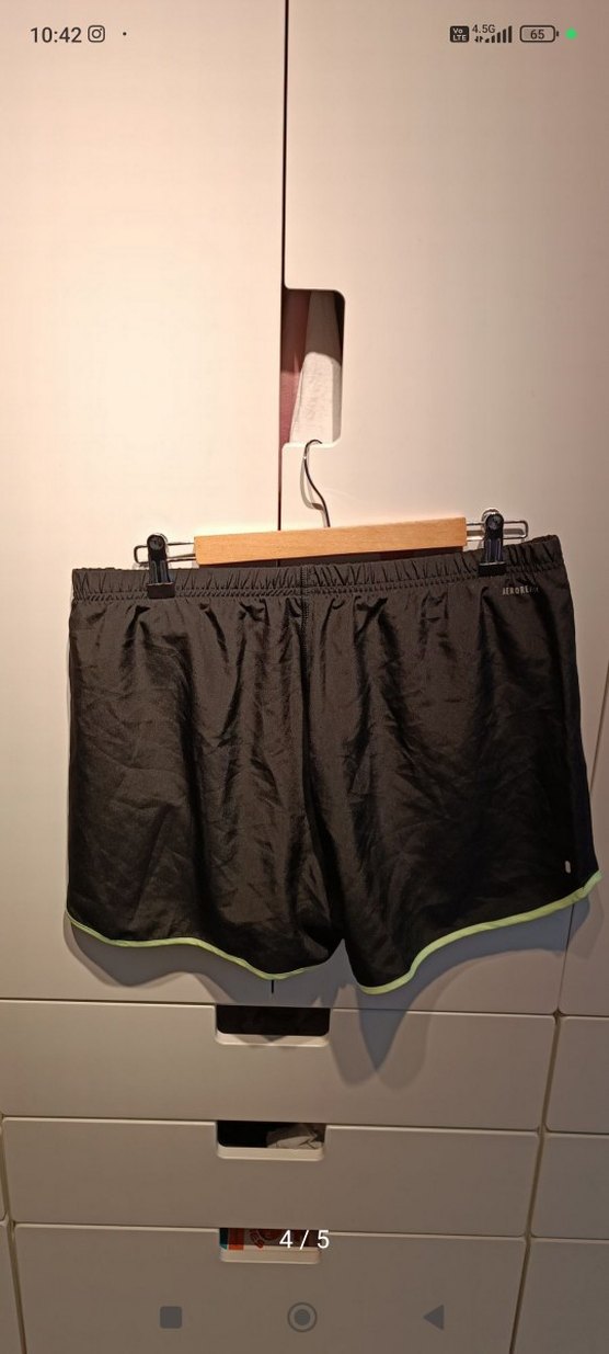 Siyah Elastik Bel Mini Spor Şort - Görsel 4