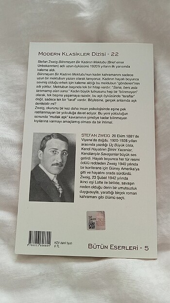 Bilinmeyen bir kadının mektubu - Stefan Zweig