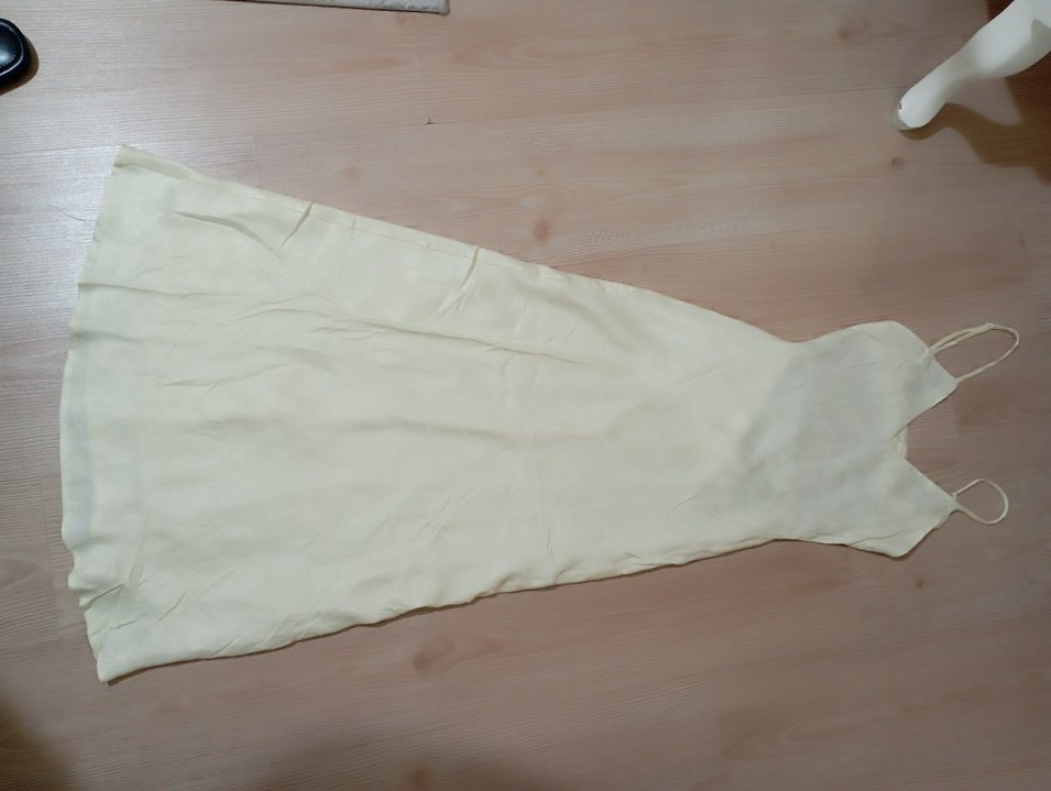 Zara sarı Uzun Askılı Bohem Elbise - Görsel 5