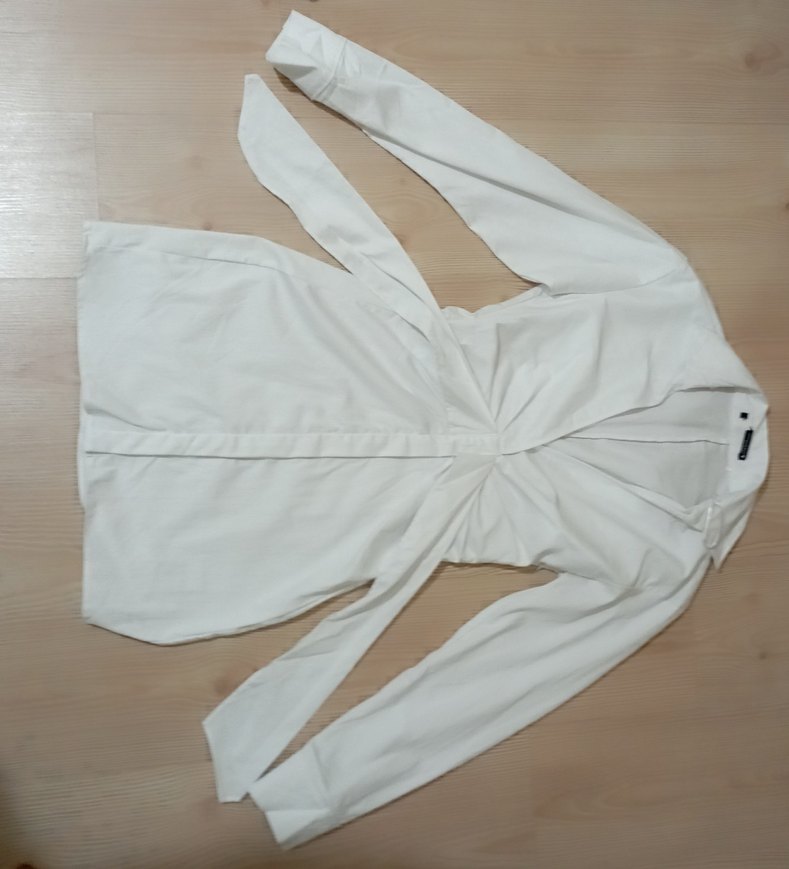 Zara Düğüm Detaylı Beyaz Midi Elbise - Görsel 2