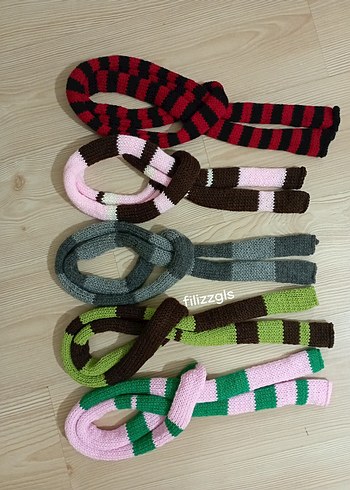 Bohem Gri Çok Renkli Örgü Kadın Şal - Görsel 2