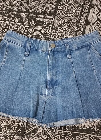 Zara Denim pileli etek