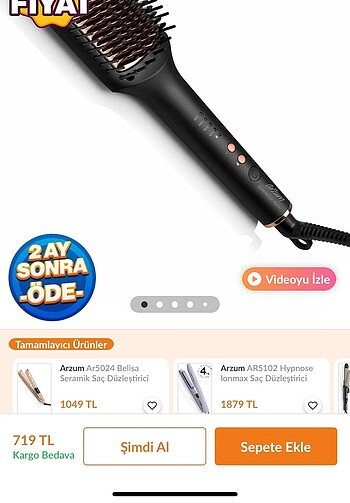 Arzum Superstar Touch Saç Düzleştirici Fırça - Görsel 2