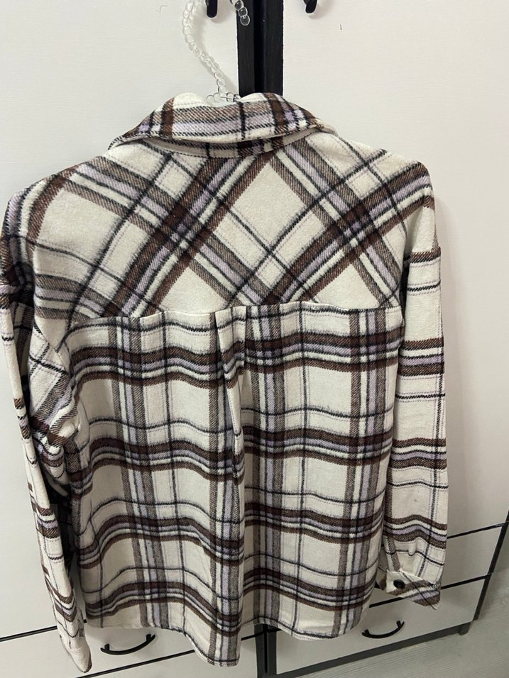 Defacto Düğmeli Uzun Kollu Ekose Kadın Gömlek - Görsel 3