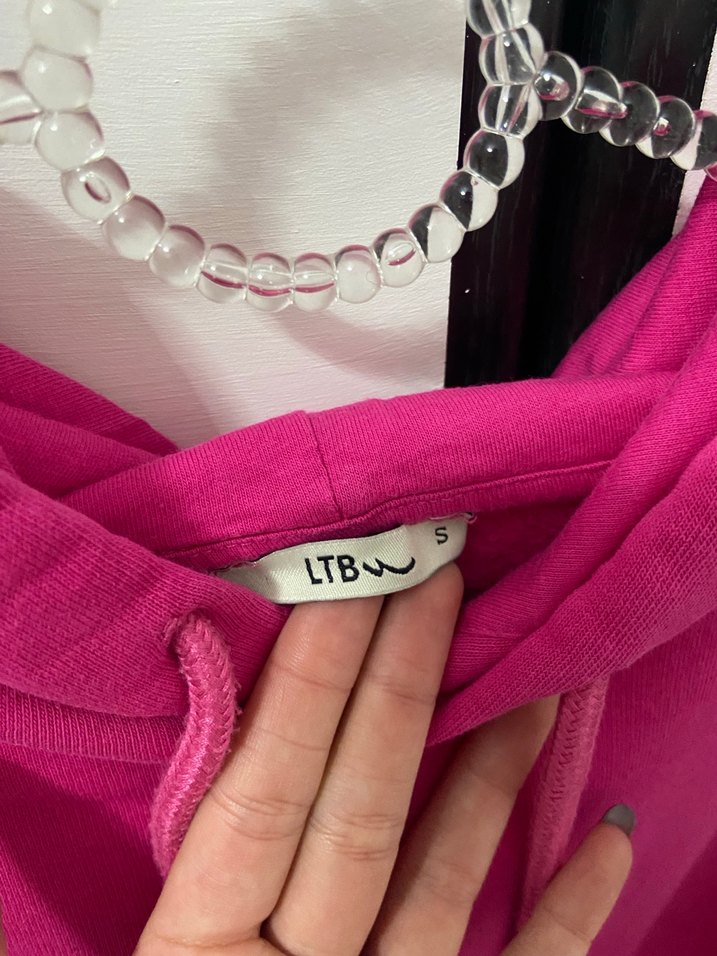 Ltb Kadın Pembe Kapüşonlu Sweatshirt - Görsel 2