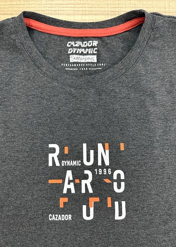 Gri Erkek Baskılı Kısa Kollu Tişört - Görsel 2