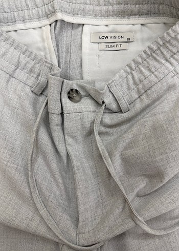 Gri Keten Regular Fit Erkek Pantolon - Görsel 2