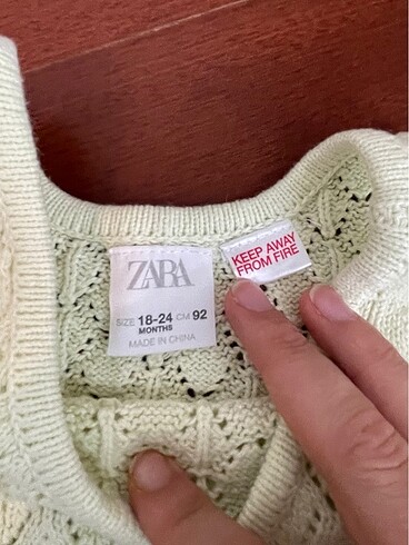 Zara Zara ajurlu triko üst 18-24 ay