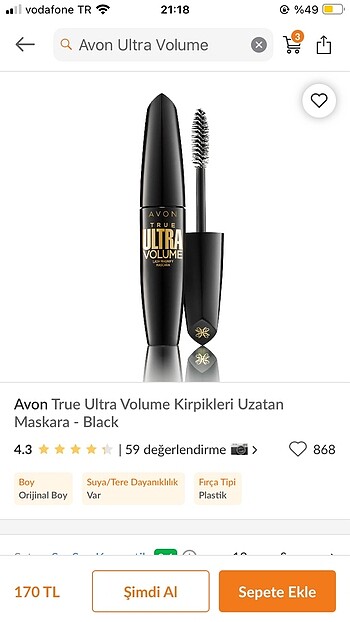  Beden Renk Maskara