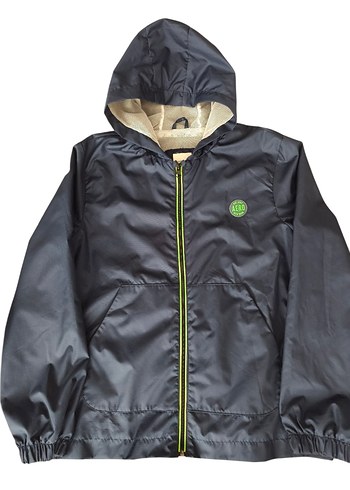 Erkek Çocuk 13-14 yaş için  Mavi Kapüşonlu Yagmurluk - Görsel 6