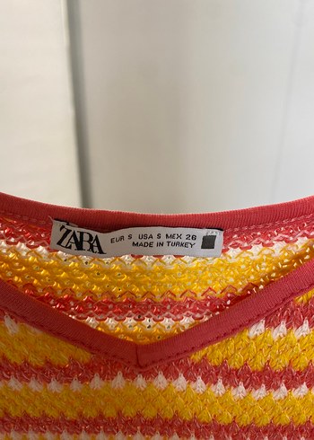 Zara Kadın Zara Çizgili Renkli Örgü Uzun Elbise