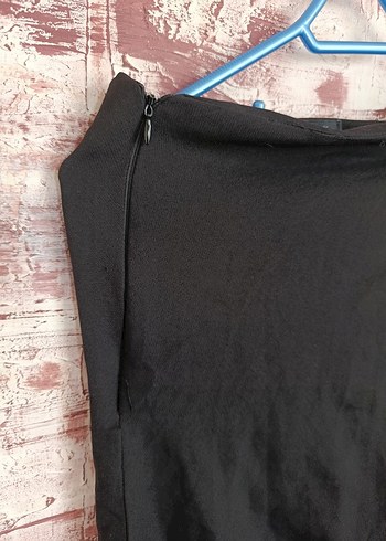 Drapeli Siyah Uzun  Eteği - Görsel 5