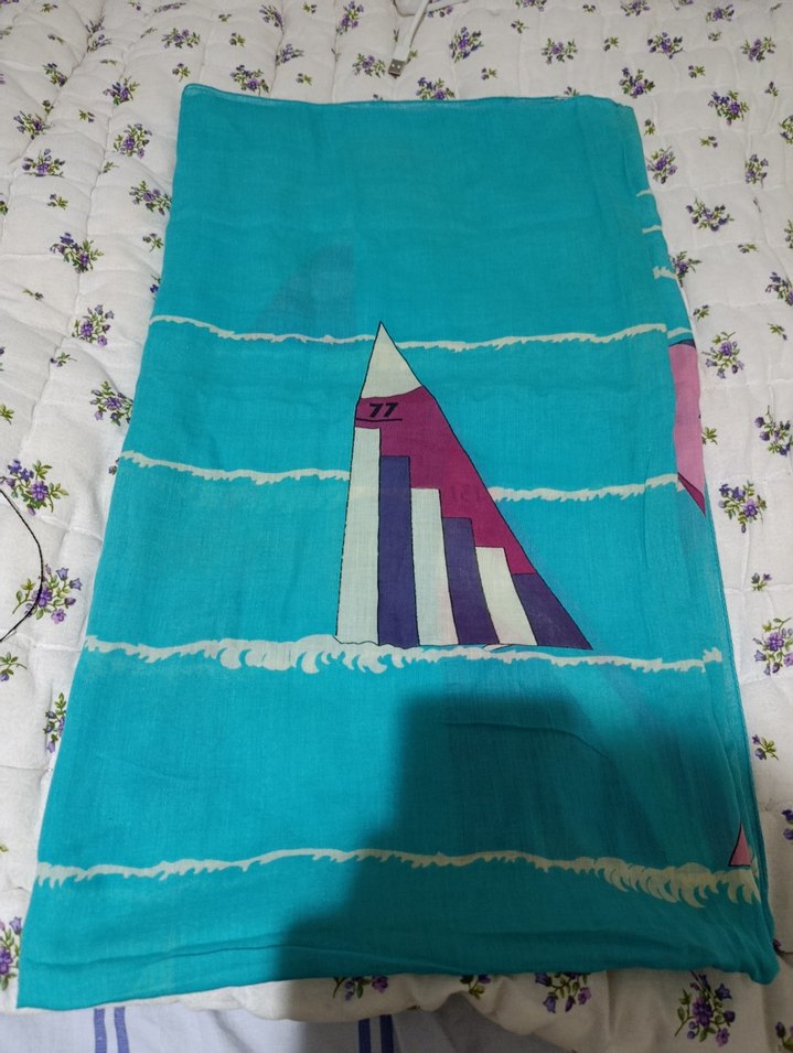 İnce Askılı Turkuaz Uzun Batik Pareo - Görsel 4