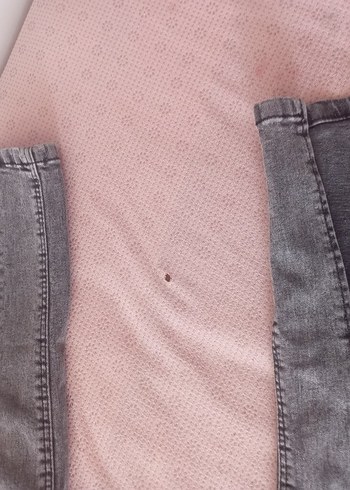 Düğmeli Gri Kadın Midi Kot Pantolon - Görsel 6