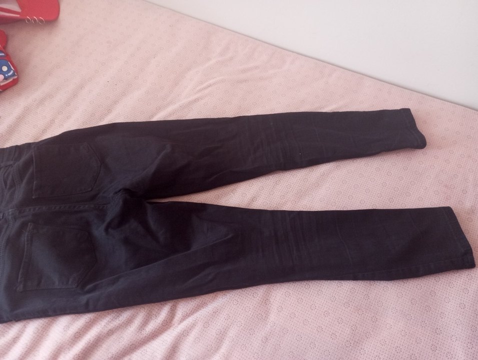 Drapeli Siyah Kadın Kumaş Pantolon - Görsel 4