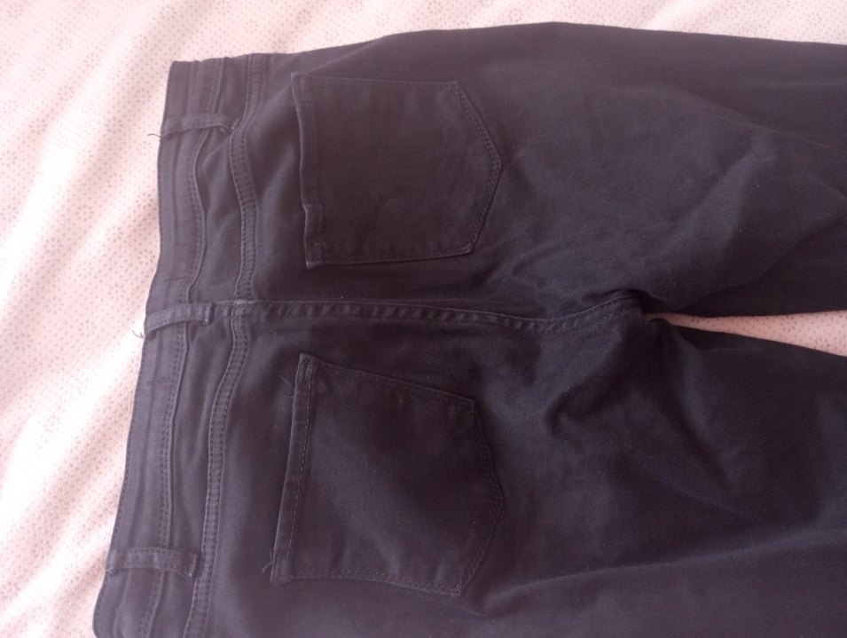 Drapeli Siyah Kadın Kumaş Pantolon - Görsel 5