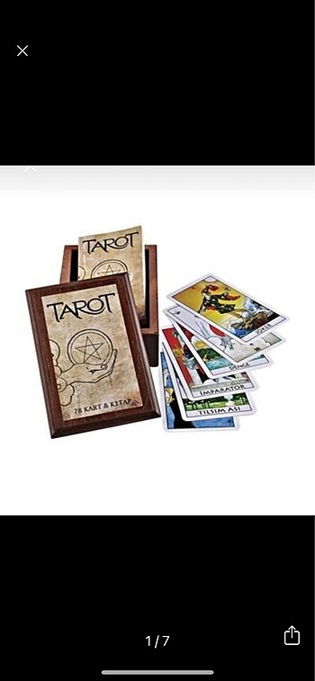 Tarot 78 kart Ahşap kutu