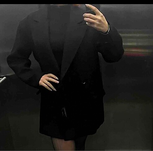 Siyah ceket kaban - Görsel 4