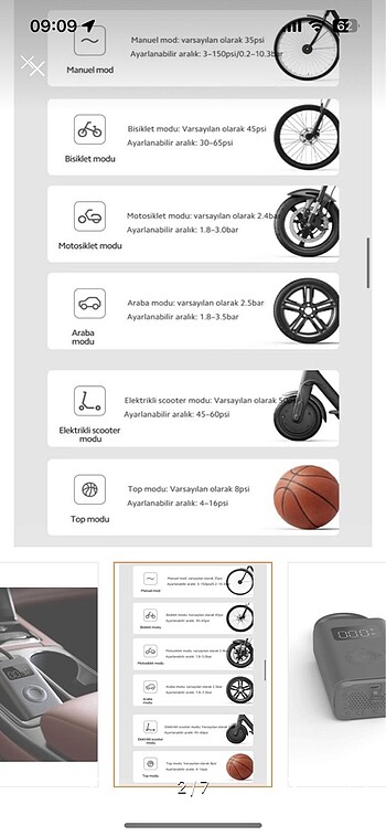 Xiaomi Mi 2 Kompresör Hava Pompası - Görsel 3