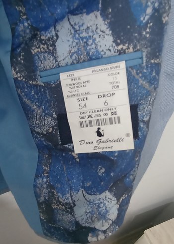Diğer Mavi Erkek Takım Elbise, Normal Boy, Düğmeli