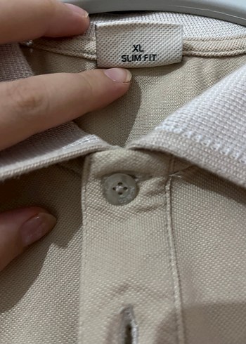 xl Beden ten rengi Renk Bej Kısa Kollu Polo Tişört