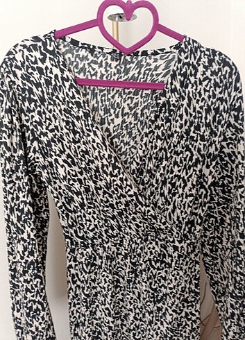 Uzun elbise kruvaze - Görsel 3