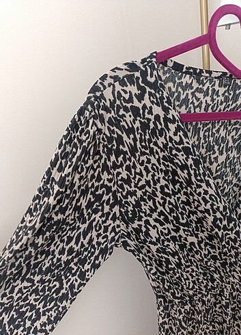 Uzun elbise kruvaze - Görsel 5