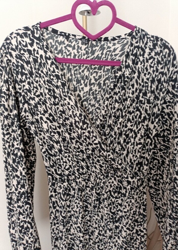 Uzun elbise kruvaze - Görsel 3