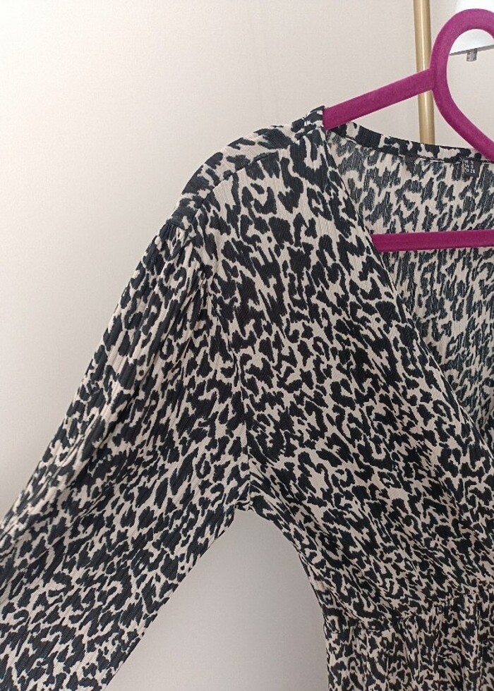 Uzun elbise kruvaze - Görsel 5