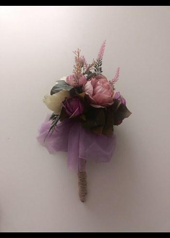 Pembe Dantel Bohem Gelin Buketi - Görsel 4