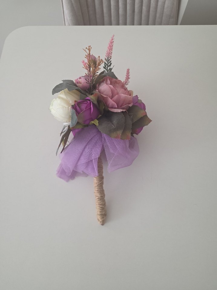 Pembe Dantel Bohem Gelin Buketi - Görsel 2