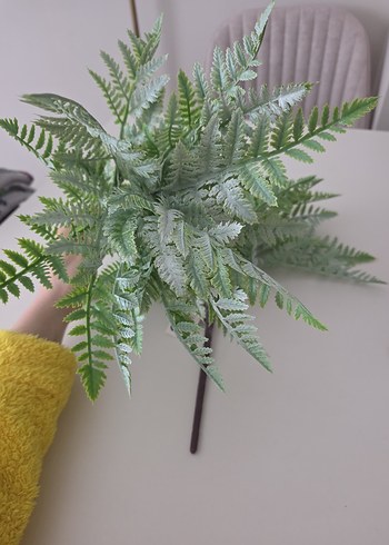 Yeşil ve Gri Dekoratif Yaprak Demeti  yapay çiçek - Görsel 2