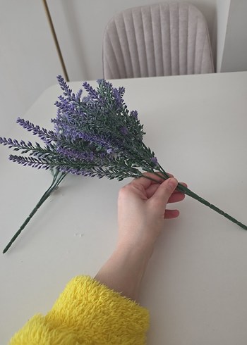 Pastel Mor Dekoratif Yapay Lavanta Demeti yapay çiçek - Görsel 2