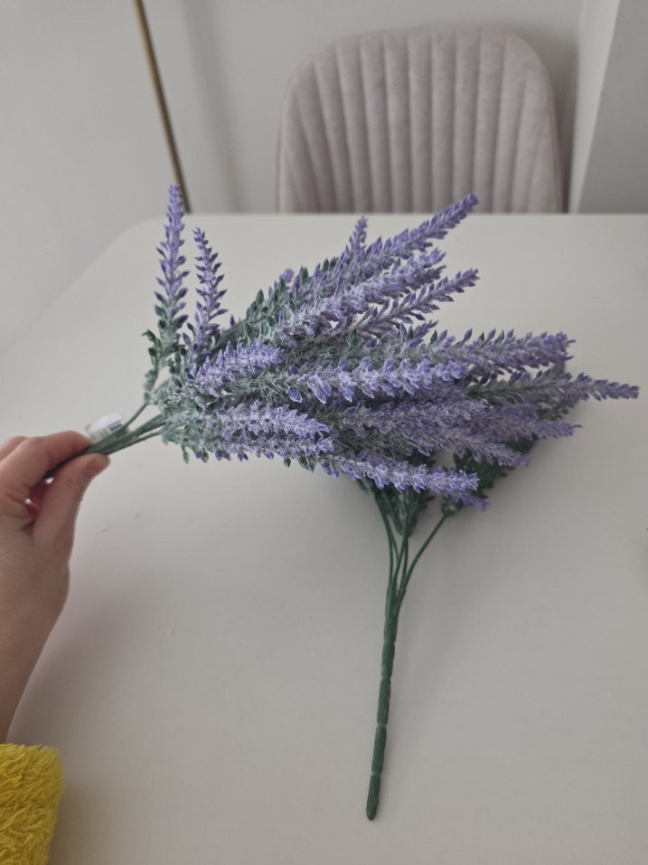 Pastel Mor Dekoratif Yapay Lavanta Demeti yapay çiçek - Görsel 4