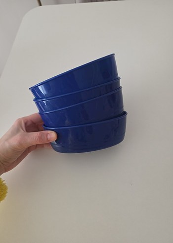 Koyu Mavi Oval tabak çerezlik - 4'lü - Görsel 3