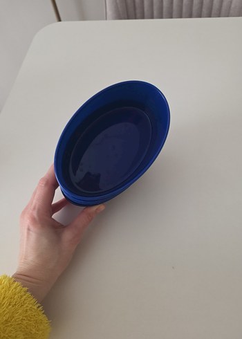 Koyu Mavi Oval tabak çerezlik - 4'lü - Görsel 2