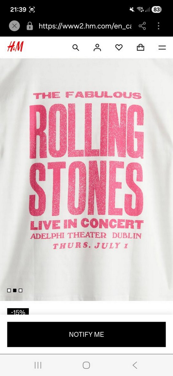 Beyaz Baskılı Oversize Kadın Tişört h&m - Görsel 2