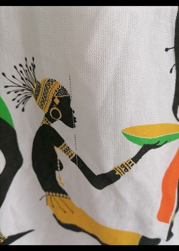 Baskılı Kolsuz Beyaz Mini Pareoiadesiz tahminiXL - Görsel 7