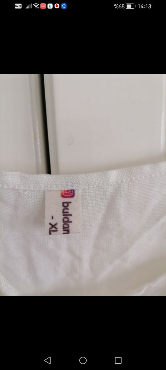 Baskılı Kolsuz Beyaz Mini Pareoiadesiz tahminiXL - Görsel 3